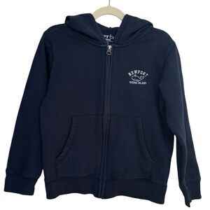 Garbing Kids Newport Rhode Island Blue Zip Up Whale Hoodie. Small. 5-6. 5. 6.